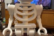 Giant Lego style brick skeleton