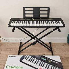 Casio LK-S250AD 61-Key Touch-Sensitive Light-Up Keyboard + Stand + USB-C Cable, Perfect Condition