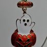 Cute Enamel Ghost in Jack O' Lantern Pumpkin Earrings Image 10