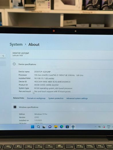 Dell Latitude 7420 2-in-1, 14" FHD Touchscreen, Core i7-1185.G7, 16GB RAM, 512GB SSD, Windows 11 Pro (Touch Screen)