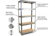 150 x 70 x 30cm Boltless Shelving Unit Rack Storage 175kg