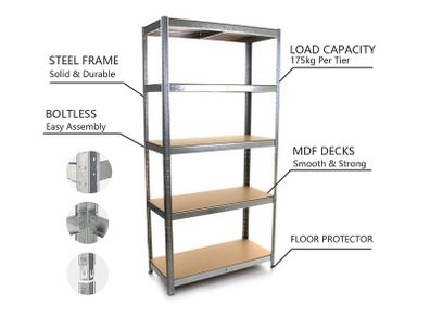 150 x 70 x 30cm Boltless Shelving Unit Rack Storage 175kg