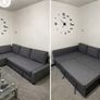 IKEA Corner Sofa Bed with Storage  Dark Grey Image 2