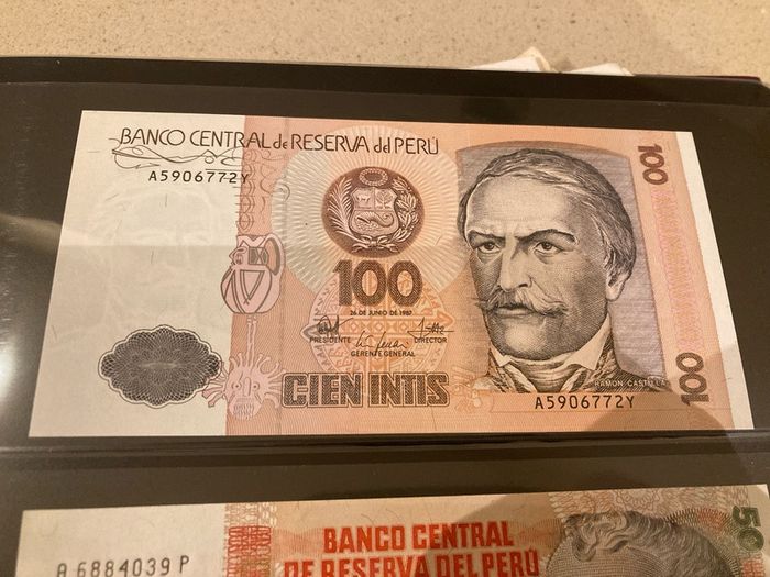 Peru banknotes uncirculated year 1987