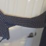 Orsay Navy Polka Dot Blouse Size 40 UK 12 Frill Sleeve Smart Casual Top Image 2
