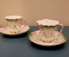 Antique china espresso cups x 2