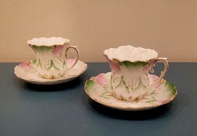 Antique china espresso cups x 2