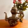 Vintage Asian Copper and Tin Teapot Image 3