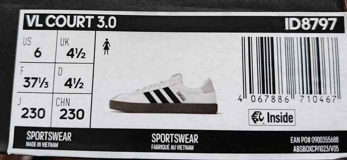 Adidas vl court 3.0 women's Shoes ( Size 41/2 UK) Brand New