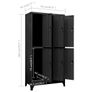 Locker Cabinet Anthracite 90x45x180 cm Steel Image 3
