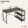 L Shaped Desk Small Corner Desk with Shelves 120CM Reversible Computer Desk Writing Table with Bookshelf for Home Office Small Space Image 4