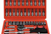 Home Hand Tool Set Mechanics Kit 46 Piece Precision Screwdriver DIY with Hard Case for Maintenance Work Repair