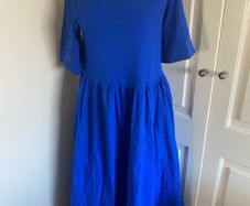 Cos blue cotton dress size S (10-12) with pockets