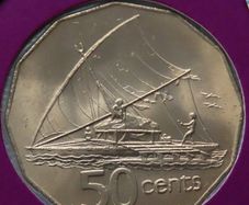Fiji Islands 1976 Camakau Coin Stamp cover BUNC