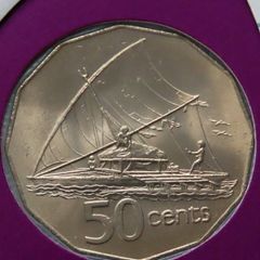 Fiji Islands 1976 Camakau Coin Stamp cover BUNC