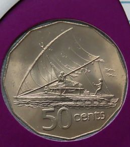 Fiji Islands 1976 Camakau Coin Stamp cover BUNC