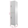 Locker Cabinet with 2 Compartments 38x45x180 cm Image 9
