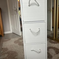 Bathroom / White 3-Drawer Storage Unit