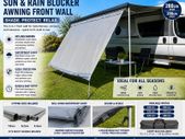 Sun + Rain Blocker 2.8 x 2 m - Front wall for awning