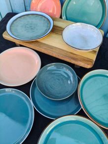 Collection of stoneware plates Bowls x 12