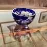Pretty Cobalt Blue Crystal Retro Sugar or Trinket Bowl Image 3