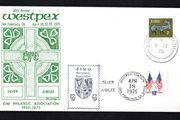 1975 Ireland Eire Philatelic Association 25th Anniversary at 16th Annual Westpex, San Francisco, CA on 8th April 1975 tying 7p Gerl definitive stamp