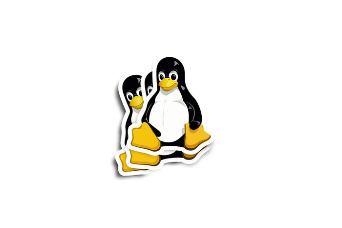 Linux Tux Glossy Stickers 2-Pack