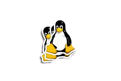 Linux Tux Glossy Stickers 2-Pack