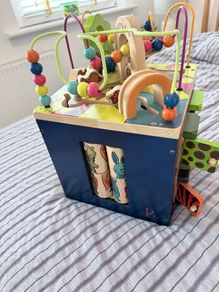 Zany zoo wooden activity cube