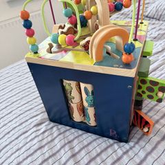 Zany zoo wooden activity cube