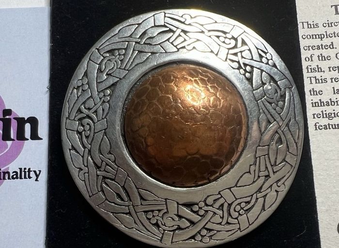 Celtic Brooch TREE OF LIFE Pewter Copper Traditionally Hand Crafted