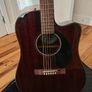 Mahagony Acoustic Steel Guitar including Capo, Case and picks Image 3