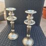 Lovely pair of Vintage silver-plated candle holders Image 2