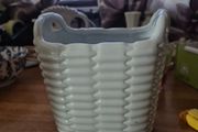 Ceramic Vintage Basket Planter with Handles