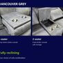 Vancouver Grey Reclining Sofa Set - 3+2 or 3+1+1 Image 4