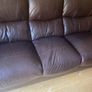 Brown leather sofa Image 2