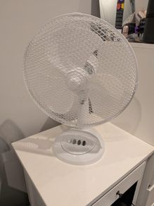White table fan