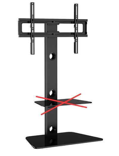 TV unit tempered glass (55x96x45 h/w/d) & swivel stand
