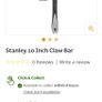 Stanley 10" Claw Bar & 50 Pack Stanley blades Image 2