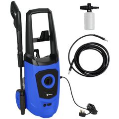 High Pressure Washer, 150 Bar Pressure, 510 L/h Flow, 1800W, High-Performance Portable Power Jet Wash Cleaner, Blue