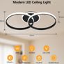 4320LM LED Ceiling Light, 3000K/4500K/6500K with Memory, Modern 3 Rings Ceiling Lamp for Living Room,Bedroom,Office,Kitchen Hallway Image 4