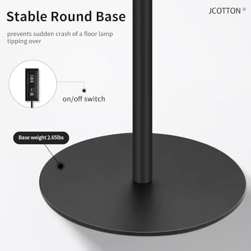Lash Light, LED Floor Lamp, Reading Floor Lamp, Adjustable Gooseneck, 3 Heights, 10W Dual Brightness, Portable Standing Lamp for Eyelash Extensions, Makeup, Office