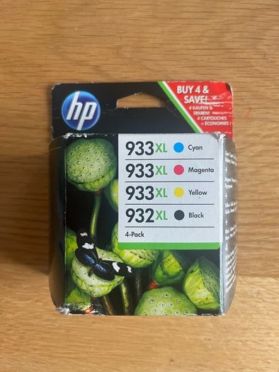 HP 933 XL magenta black  cyan yellow printer ink toner cartridge page wide