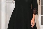 SHEIN Black Lace Trim Dress. Size 16. New