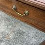 Maghoney wine leather desk with 2 drawers. Inlaid Image 8
