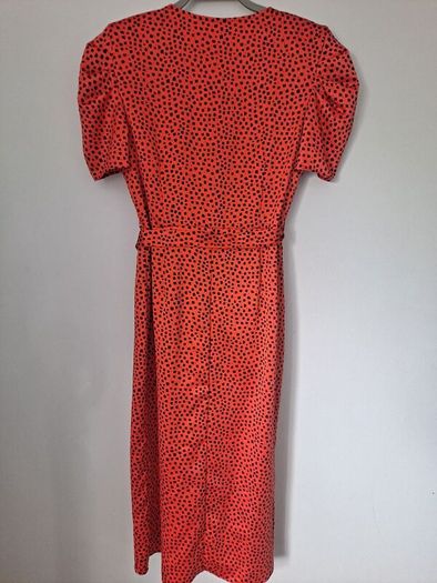 New River Island satin polka dot Occasion dress size UK 12