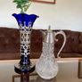 Antique Vintage Silver Plated Crystal Glass Claret Jug Pitcher Image 5