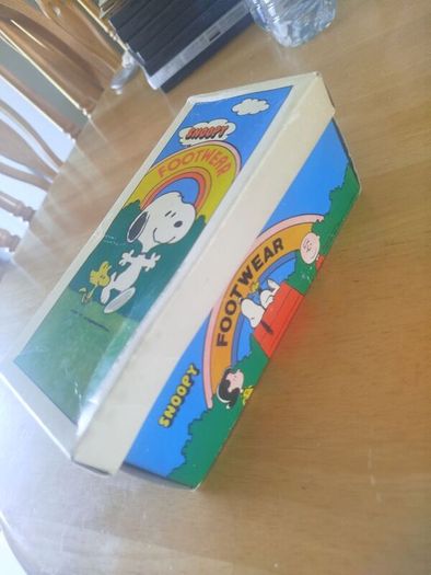 Vintage 1970s Snoopy Footwear Shoe Box - Rare Peanuts Collectible