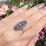 Antique Art Deco Diamond Plaque Ring Image 2