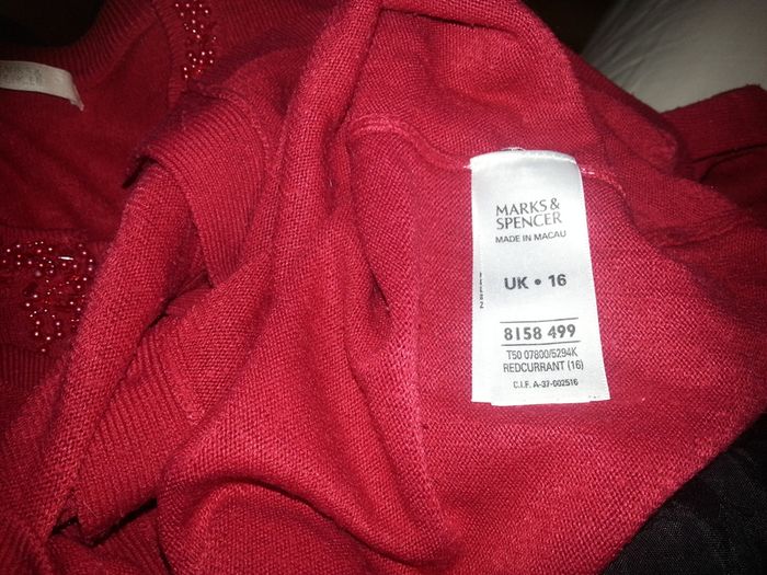 M&s Ladies Red Jumper